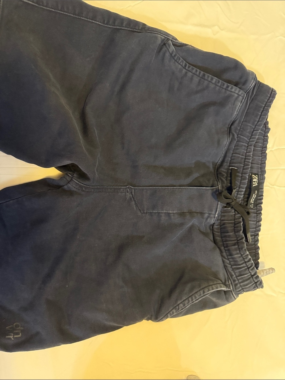 Zara Navy Blue Drawstring Joggers